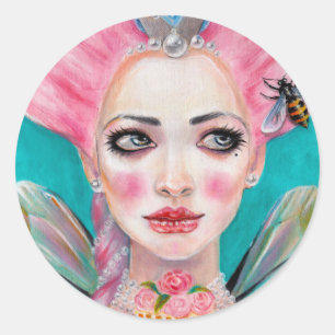 Sticker Rond Marie Antoinette Queen Bee