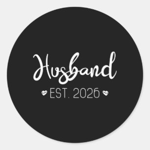 Sticker Rond Marié en 2026 Couple Marié Fête de Mariage