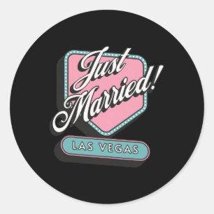 Sticker Rond Marié Las Vegas Mariage mariée