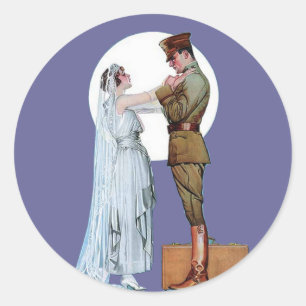Sticker Rond Mariée de l'armée