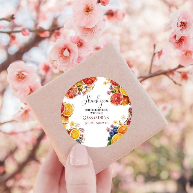 Sticker Rond Mariée du jour de mariage au citron  (Créateur téléchargé)