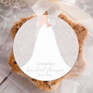 Sticker Rond Mariée en Fête des mariées Mariage