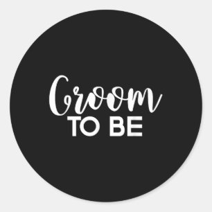 Sticker Rond Mariée Et Groom À Être Chemises_ Groom À Être Pour