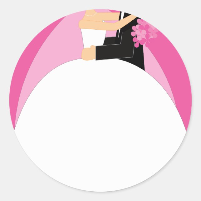 Sticker Rond Mariée et salle (Devant)