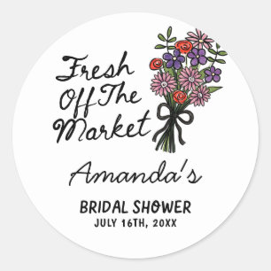Sticker Rond Mariée Fraîche du Marché