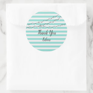 Sticker Rond Mariée Turquoise Bleu Mariage Brunch Douche Twinkl