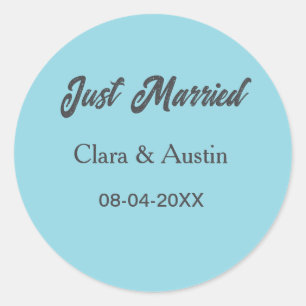 Sticker Rond Mariés add nom couple date année sim mariage