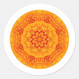 Sticker Rond Marigold Mandala