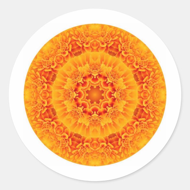 Sticker Rond Marigold Mandala (Devant)