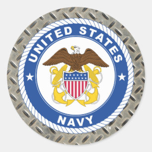 Sticker Rond Marine américaine   Officier Crest