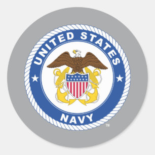 Sticker Rond Marine américaine   Officier Crest