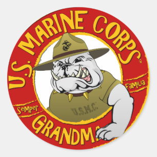 Sticker Rond Marine Corp Grand