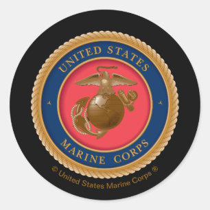 Sticker Rond Marine Corps Seal