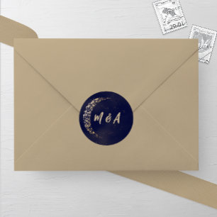 Sticker Rond Marine et Gold Moon et Mariage arrière