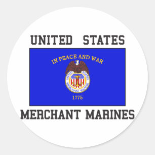 Sticker Rond Marine marchande américaine