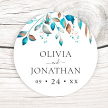 Marine Moderne Verdure Mariage rustique