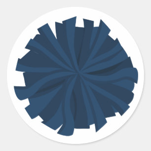Sticker Rond Marine Pom-pom girl Pom Pom