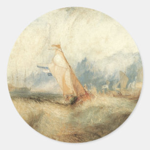 Sticker Rond Marine vintage Seascape par Joseph Turner