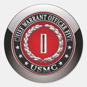 Sticker Rond Marines des États-Unis : Adjudant-chef cinq (Adjud
