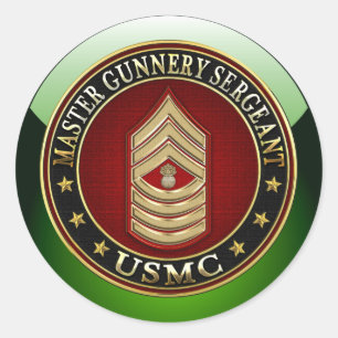 Sticker Rond Marines des États-Unis : Sergent-chef de l'armée d