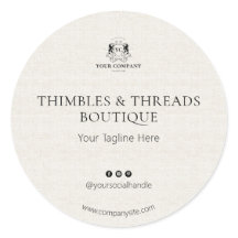 Marketing Nom de Logo d'Entreprise Chic Linen 