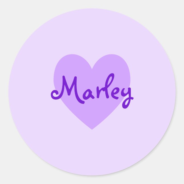 Sticker Rond Marley dans le violet (Devant)