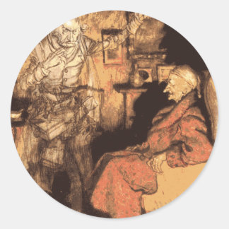 Sticker Rond Marley et Scrooge
