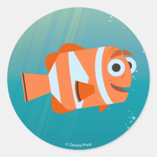 Sticker Rond Marlin  L'Océan Ici Nous Venons!