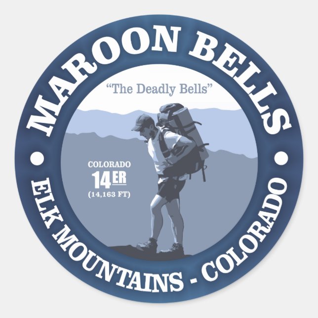 Sticker Rond Maroon Bells (rd) (Devant)