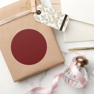 Sticker Rond Maroon rouge Cercle couleur solide