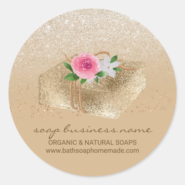 Sticker Rond Marque à étincelles de savon (Devant)