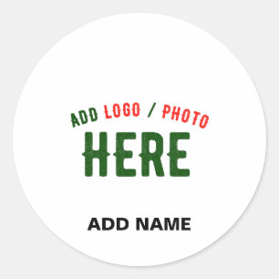 STICKER ROND MARQUE BLANCHE MODERNE ET PERSONNALISABLE VÉRIFIÉE
