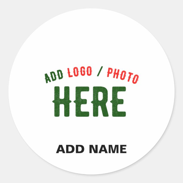 STICKER ROND MARQUE BLANCHE MODERNE ET PERSONNALISABLE VÉRIFIÉE (Devant)