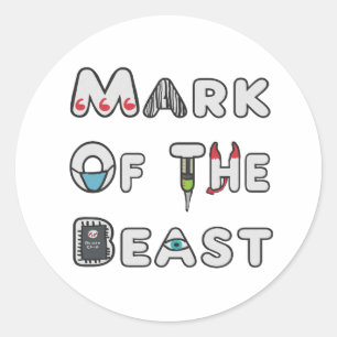 Sticker Rond Marque De La Bête