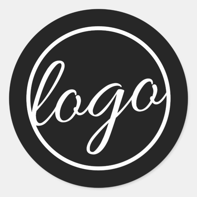 Sticker Rond Marque de l'entreprise du logo Black Business pers (Devant)