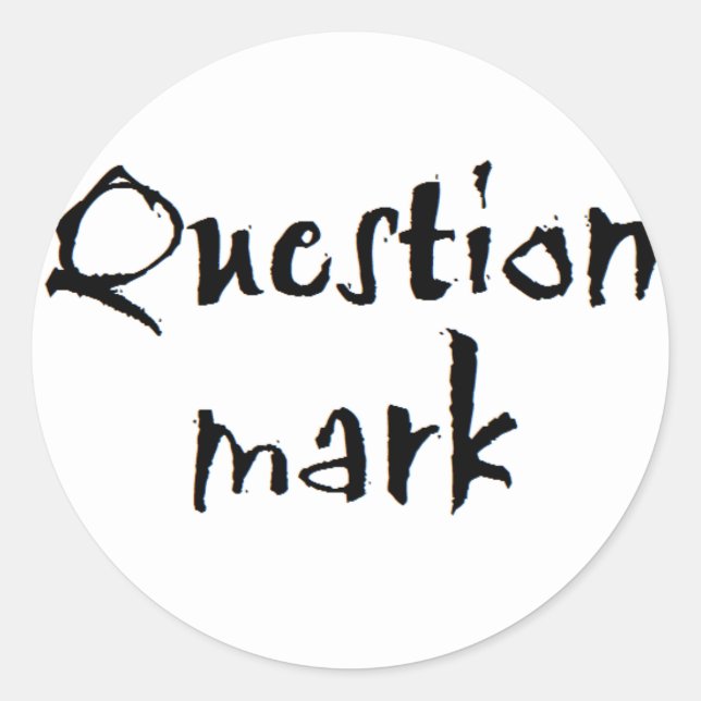 Sticker Rond Marque de question (Devant)