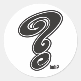 Sticker Rond Marque de question