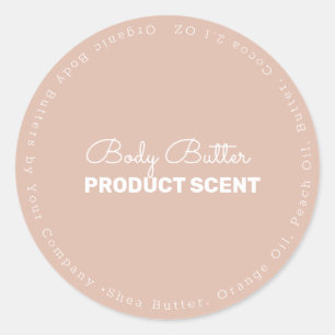 Sticker Rond Marque de savon corporel au beurre corporel neutre