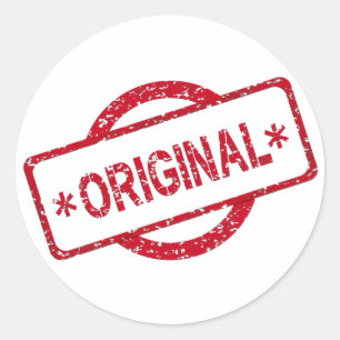 Sticker Rond Marque originale en forme de cercle rond du logo