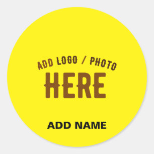 STICKER ROND MARQUE VÉRIFIÉE JAUNE CLAIR ET MODERNE