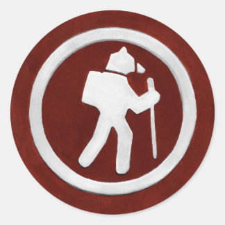 Sticker Rond Marqueur de sentier de l'ours