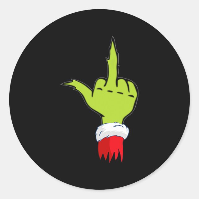 Sticker Rond marrant &amp ; coquine noël top humour adulte four (Devant)