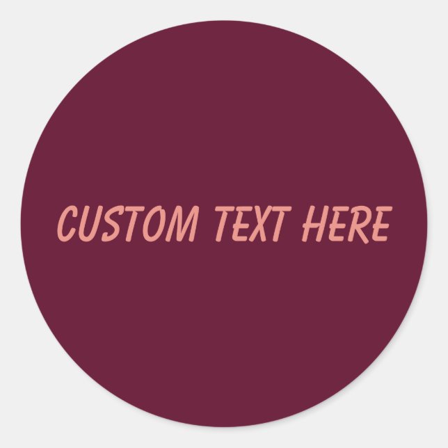 Sticker Rond Marron minimaliste simple (Devant)