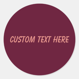 Sticker Rond Marron simple minimaliste