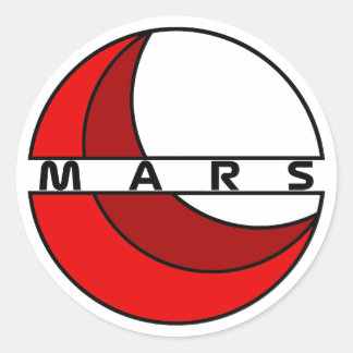 STICKER ROND MARS DE PLANÈTES