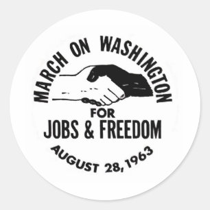 Sticker Rond Mars sur Washington 1963