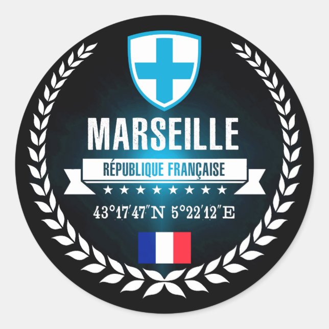 Sticker Rond Marseille (Devant)