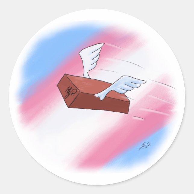 Sticker Rond Marsha P. Johnson envoie ses regards (Devant)