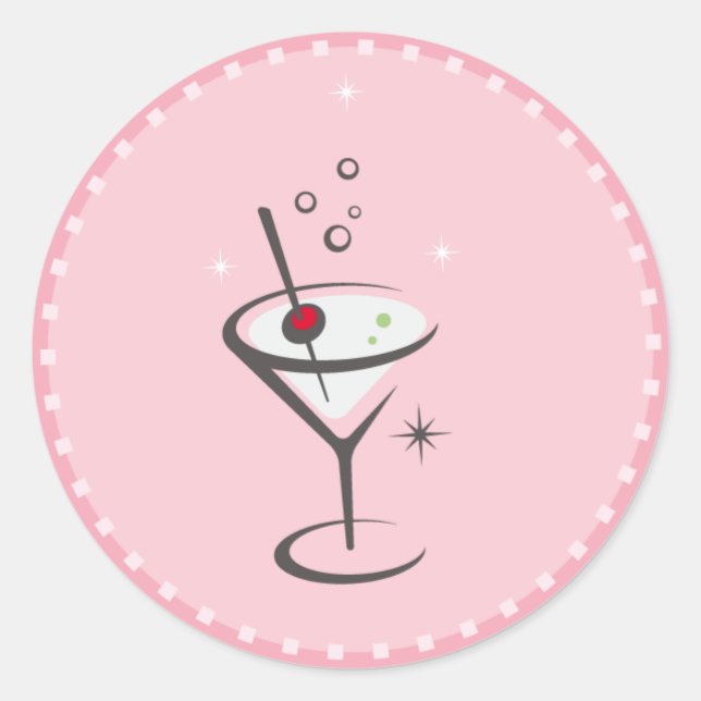 Sticker Rond martini (Devant)