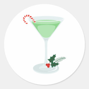 Sticker Rond Martini Mint